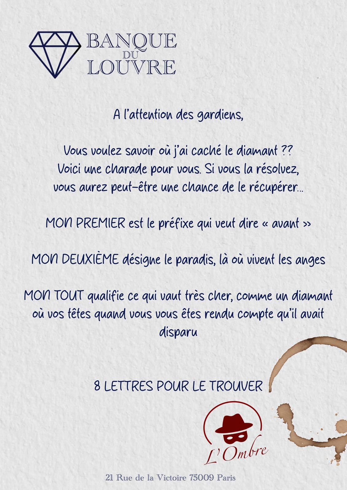Lettre du Diamant